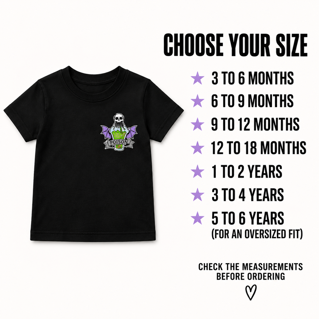 Poison Bottle Alternative Toddler T-Shirt | Gothic Kids Tee | Front & Back Print | Oz Originals 🖤💚💜