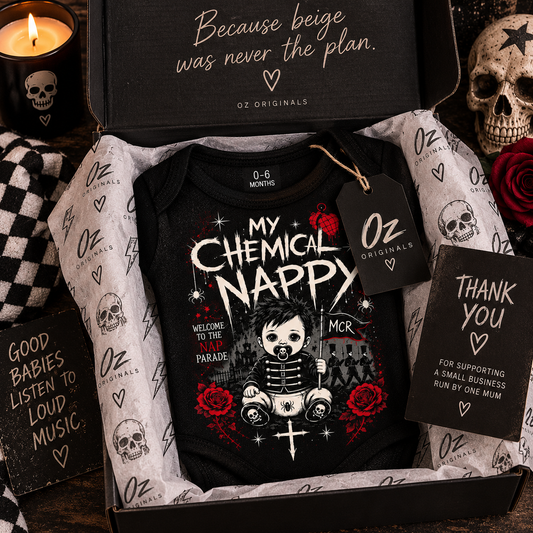 My Chemical Nappy Baby Vest | Welcome to the Nap Parade | Alternative Emo Baby Bodysuit πΉ