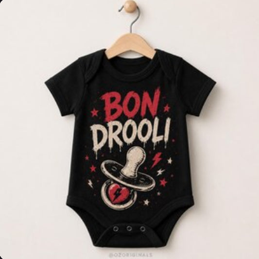 Bon Drooli Baby Vest | Bon Jovi Inspired Rock Baby Bodysuit | Alternative Baby Bands Outfit ๐ธ