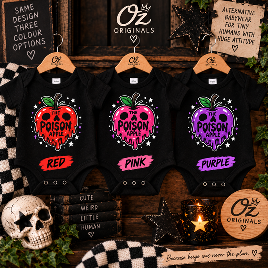 The Poison Apple Baby Vest & Toddler T-Shirt | Alternative Baby Clothing 🍎