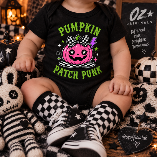 Pumpkin Punk Alternative Halloween Baby Vest – October Oddities 🎃