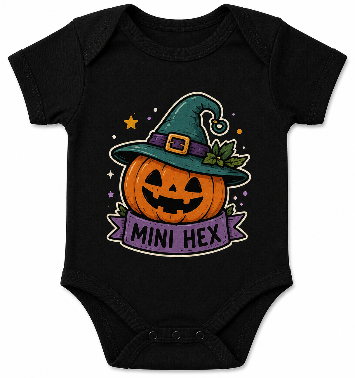 Mini Hex Pumpkin Halloween Baby Vest | October Oddities