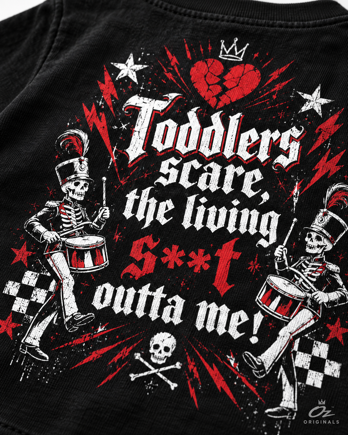 Toddlers Scare The Living St Outta Me Toddler Tee | Alternative Emo Baby, Toddlers and Kids Tee