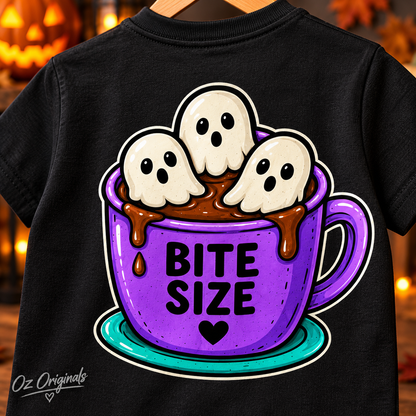 Bite Size Ghosts Halloween Toddler Tee | October Oddities