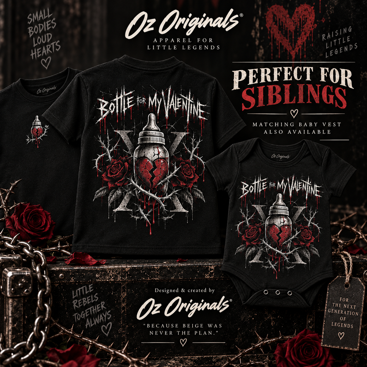 Bottle for My Valentine Toddler Tee | Bullet for My Valentine Inspired Kids Band T-Shirt | Alternative Rock Toddler Tee