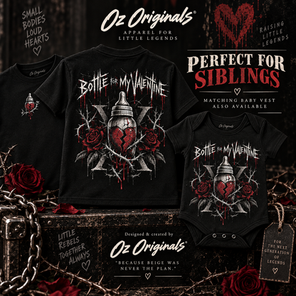 Bottle for My Valentine Toddler Tee | Bullet for My Valentine Inspired Kids Band T-Shirt | Alternative Rock Toddler Tee