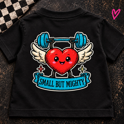 Small But Mighty Toddler Tee | Alternative Kids T-Shirt | Ozzy Flash Collection ❤️🏋️