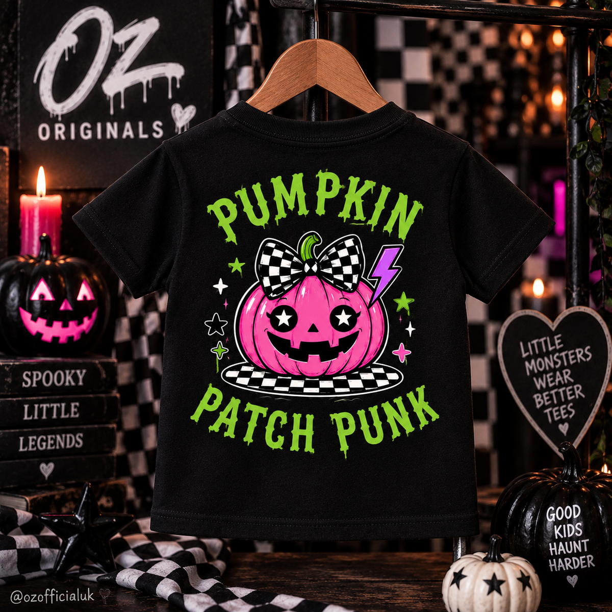 Pumpkin Patch Punk Toddler T-Shirt | Alternative Kids Halloween Tee | October Oddities 🎃