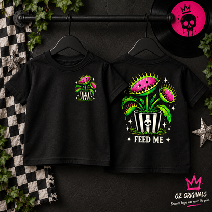 Feed Me Toddler Tee | Carnivorous Plant Alternative Kids T-Shirt | Ozzy Flash Collection 🪴 💚