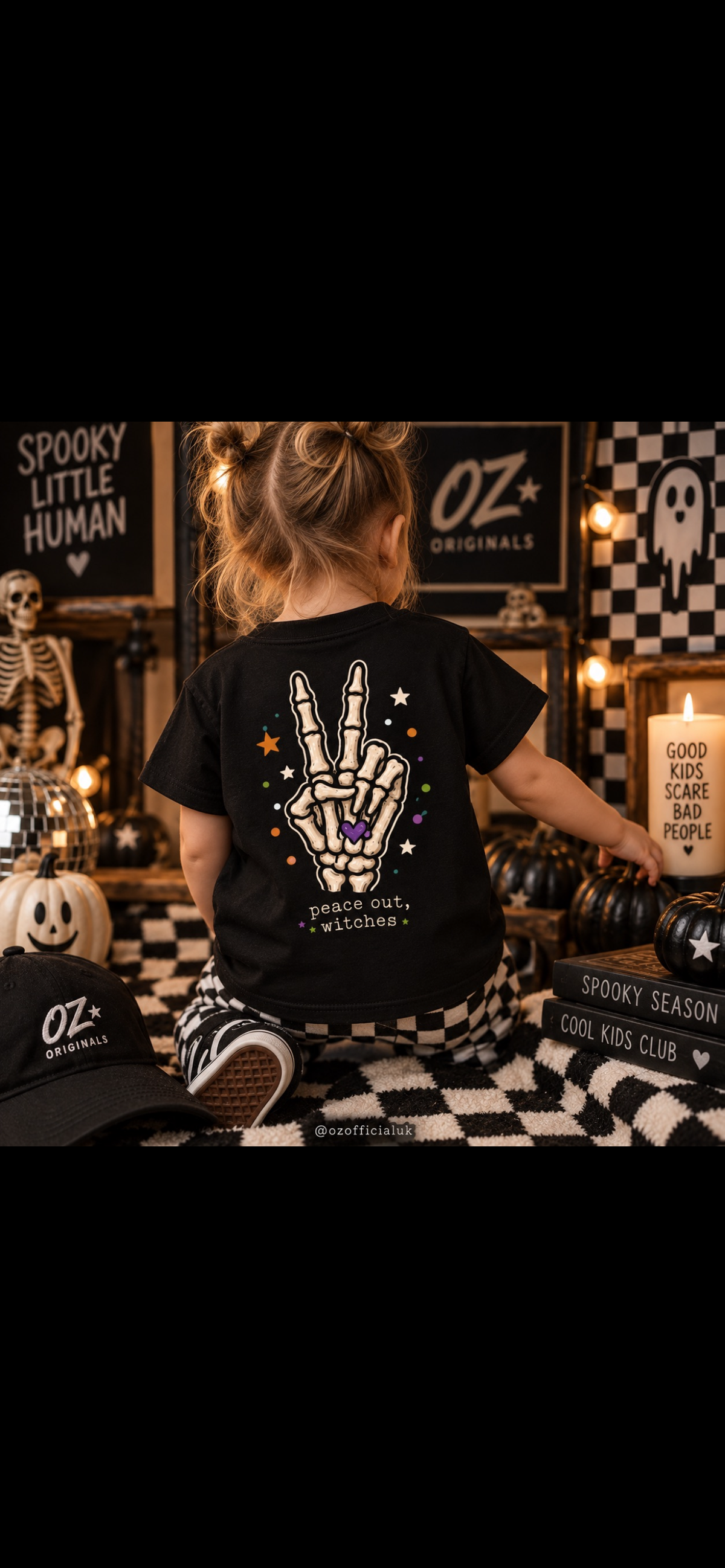 Peace Out, Witches Toddler Tee | Alternative Halloween Kids T-Shirt | October Oddities