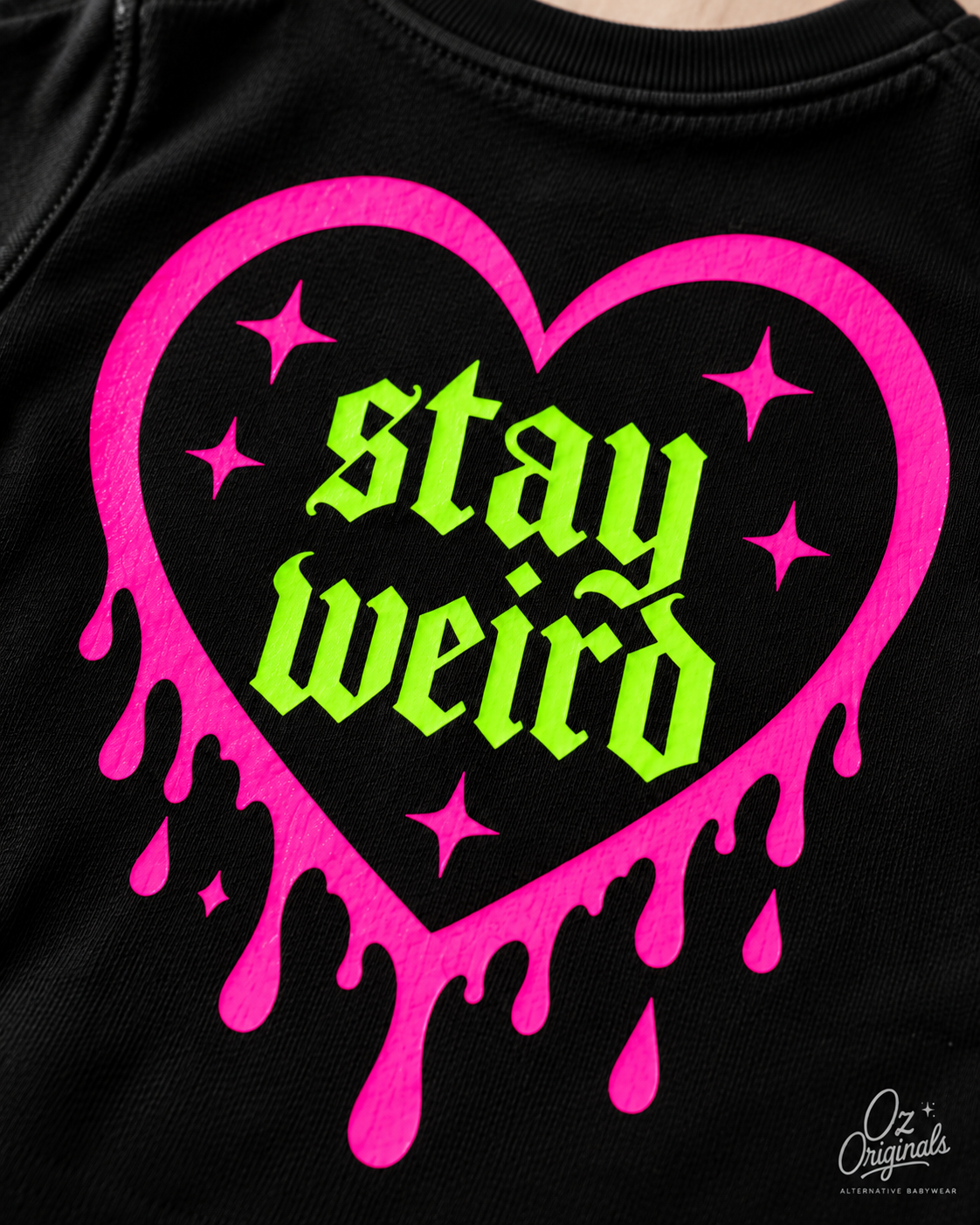 Stay Weird Toddler Tee | Alternative Kids T-Shirt | 2 Colour Options 🩵🩷💛💚