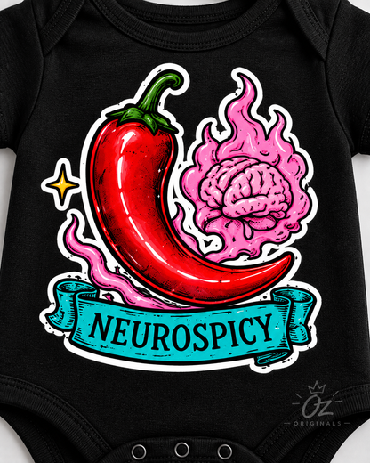 Neurospicy Baby Vest | Alternative Baby Clothes | Black or White