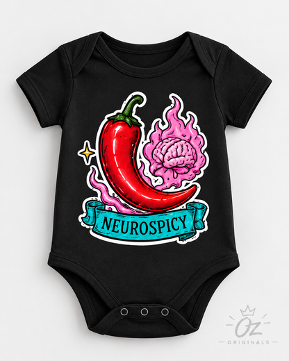 Neurospicy Baby Vest | Alternative Baby Clothes | Black or White