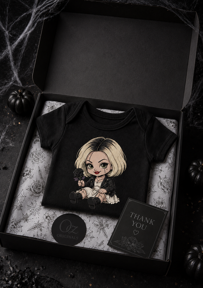 Little Horror Icons Black Baby Vest – Choose Your Character or Group