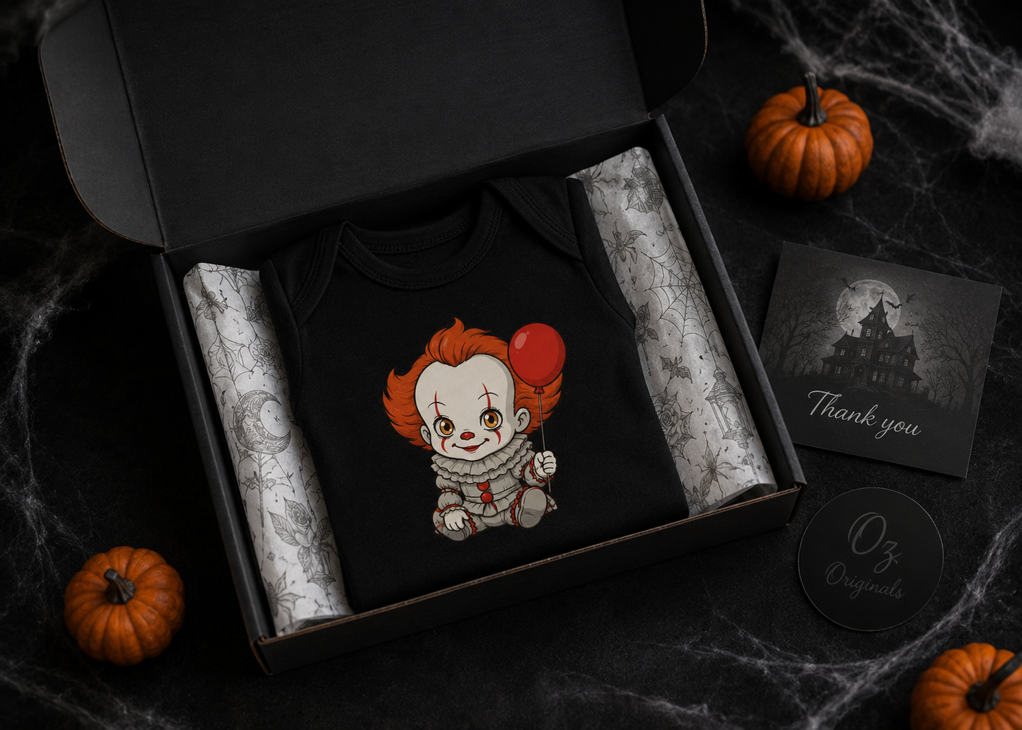 Little Horror Icons Black Baby Vest – Choose Your Character or Group