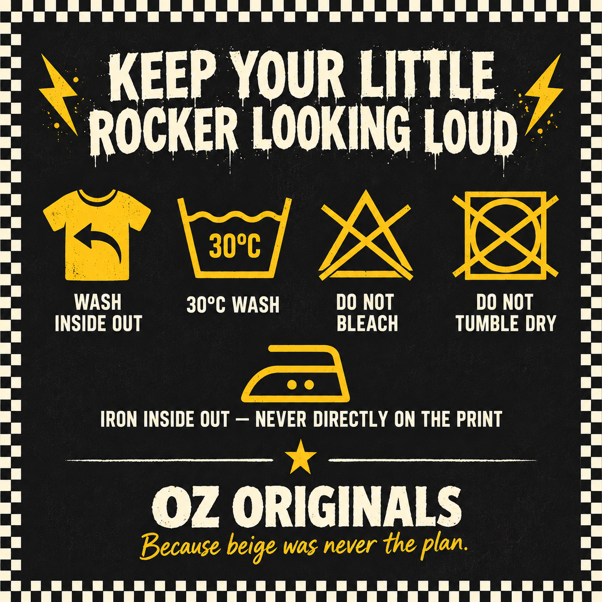 The Off-Spring “Rock. Poop. Repeat.” Baby Vest | Alternative Baby Clothes UK