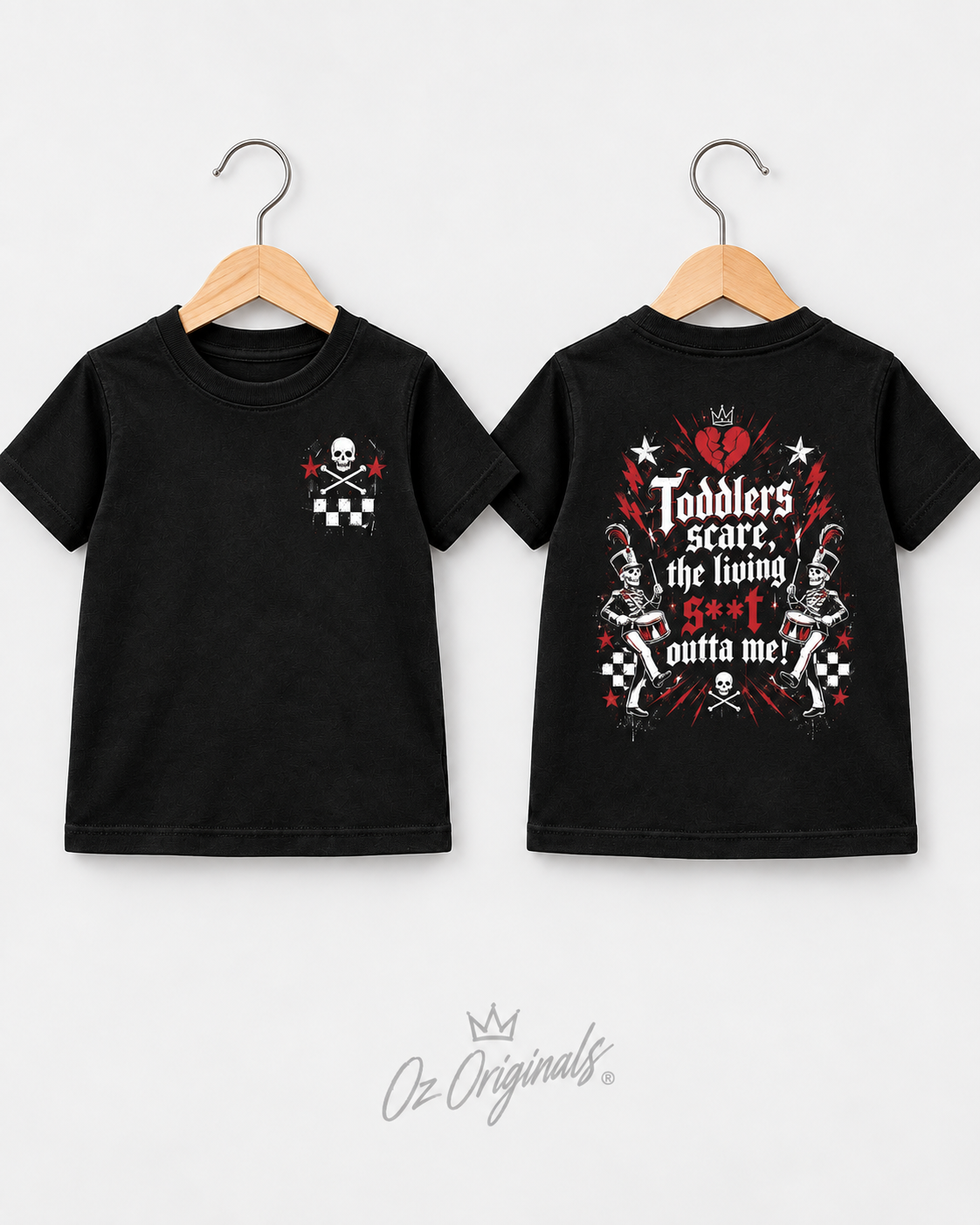 Toddlers Scare The Living St Outta Me Toddler Tee | Alternative Emo Baby, Toddlers and Kids Tee