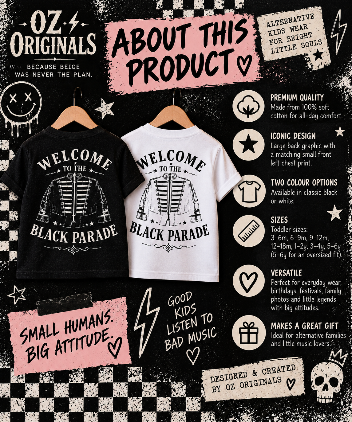 Welcome to the Black Parade Toddler T-Shirt – Oz Originals product image