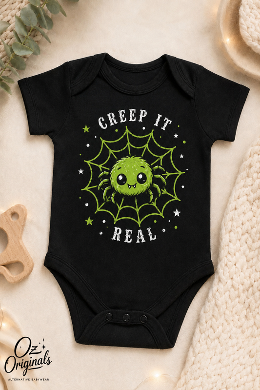 Creep It Real Spider Halloween Baby Vest