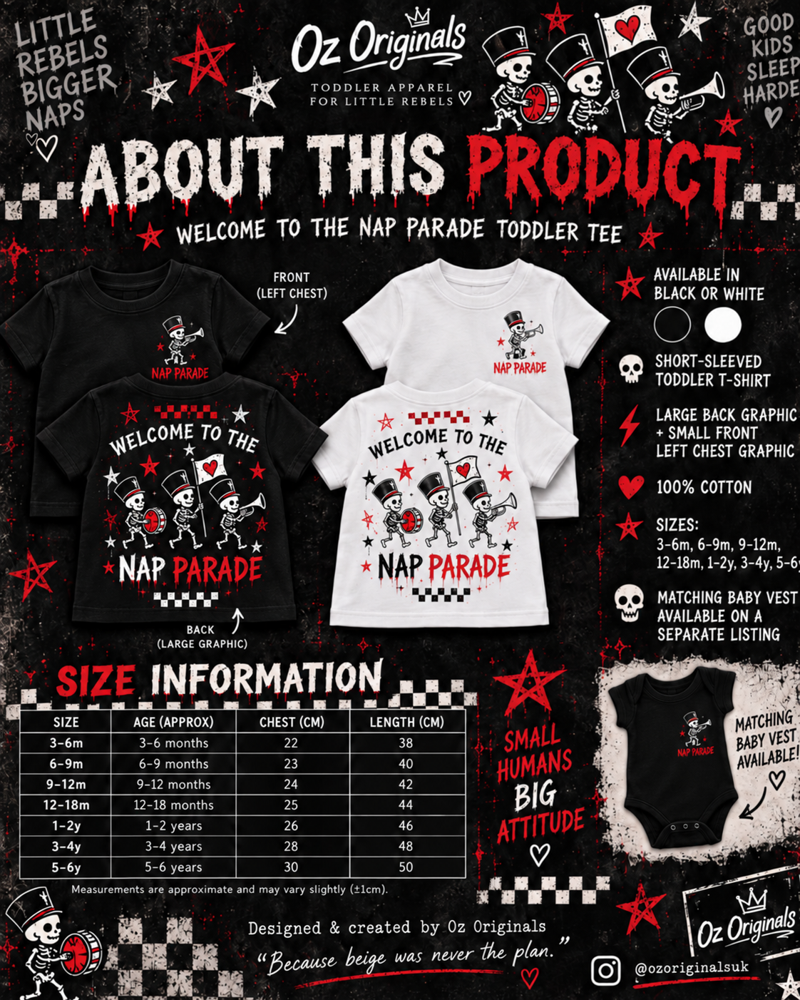 Welcome to the Nap Parade Toddler T-Shirt – Alternative Kids Tee | Black or White
