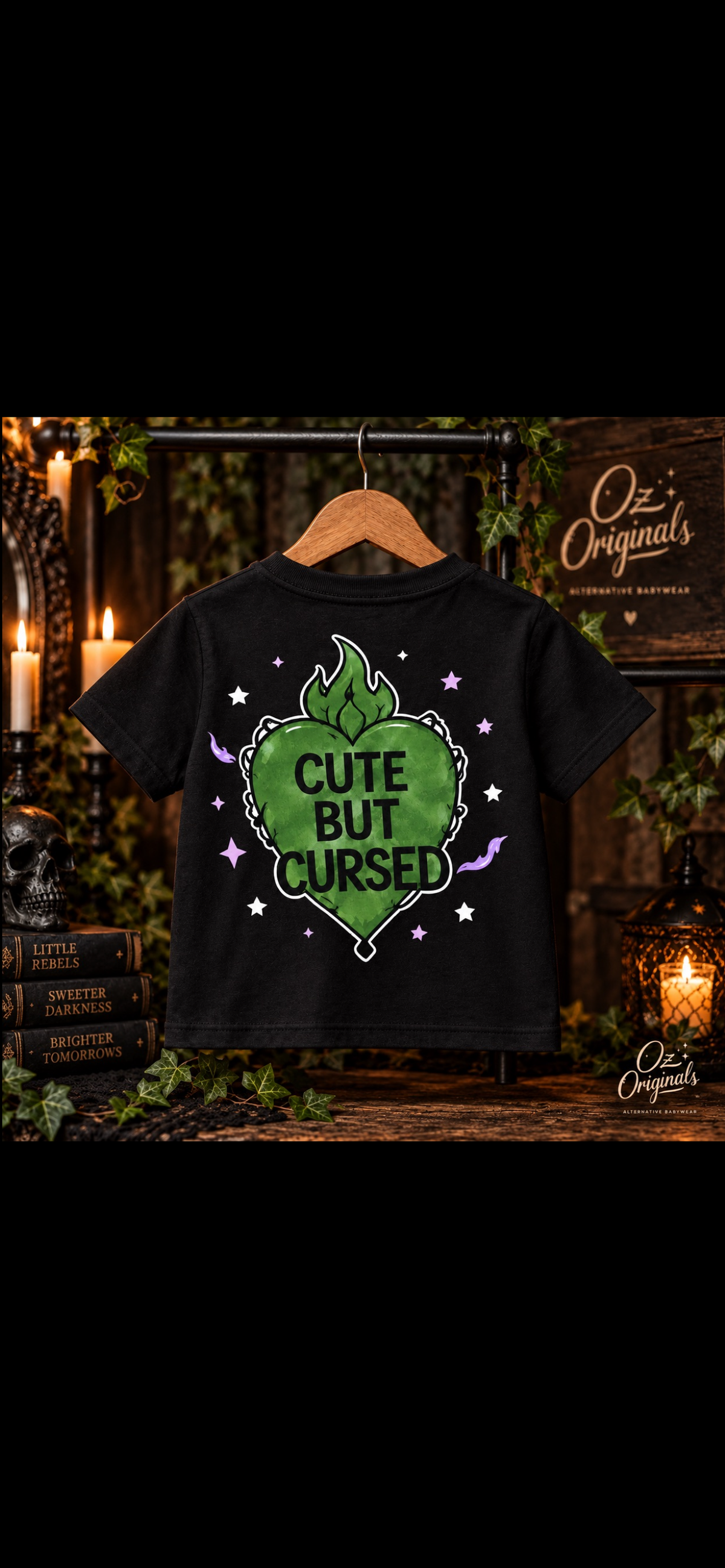 Cute But Cursed – Black Toddler T-Shirt | Ozzy Flash