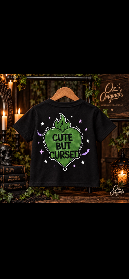 Cute But Cursed – Black Toddler T-Shirt | Ozzy Flash