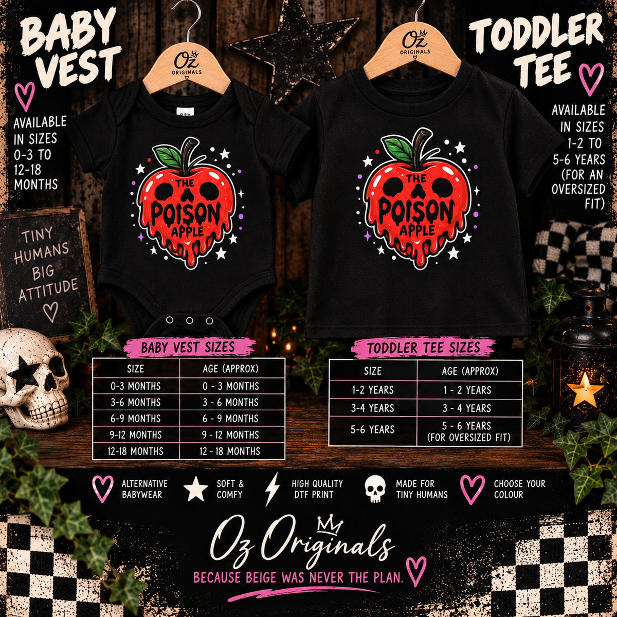 The Poison Apple Baby Vest & Toddler T-Shirt | Alternative Baby & Kids Clothing