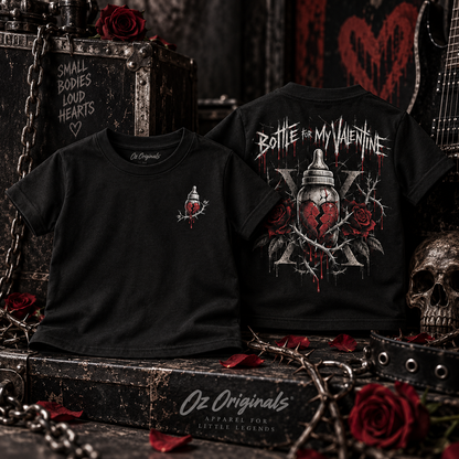 Bottle for My Valentine Toddler Tee | Bullet for My Valentine Inspired Kids Band T-Shirt | Alternative Rock Toddler Tee