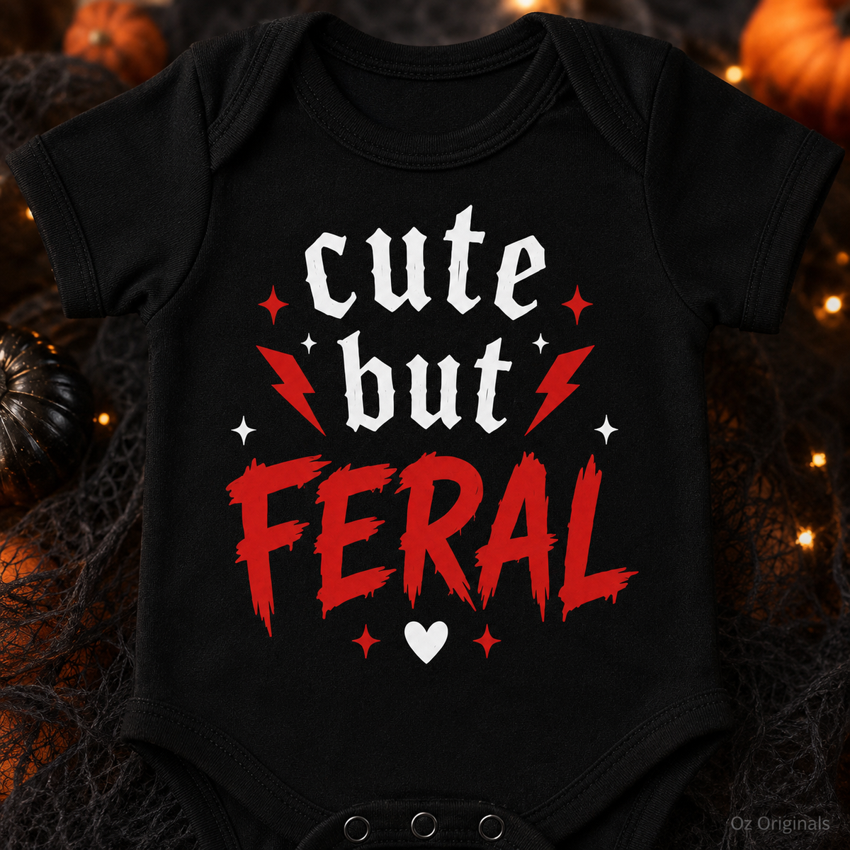 Cute but Feral Halloween Baby Vest