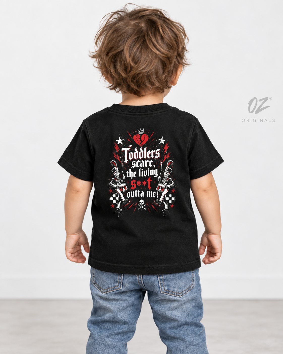 Toddlers Scare The Living St Outta Me Toddler Tee | Alternative Emo Baby, Toddlers and Kids Tee
