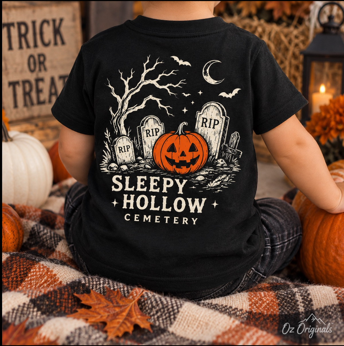Sleepy Hollow Cemetery Toddler Tee | Alternative Halloween Kids T-Shirt 💀