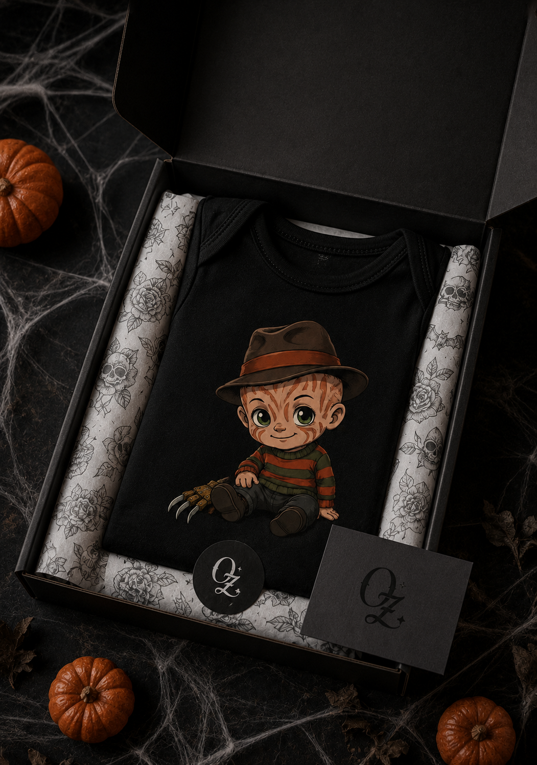 Little Horror Icons Black Baby Vest – Choose Your Character or Group