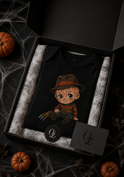 Little Horror Icons Black Baby Vest – Choose Your Character or Group