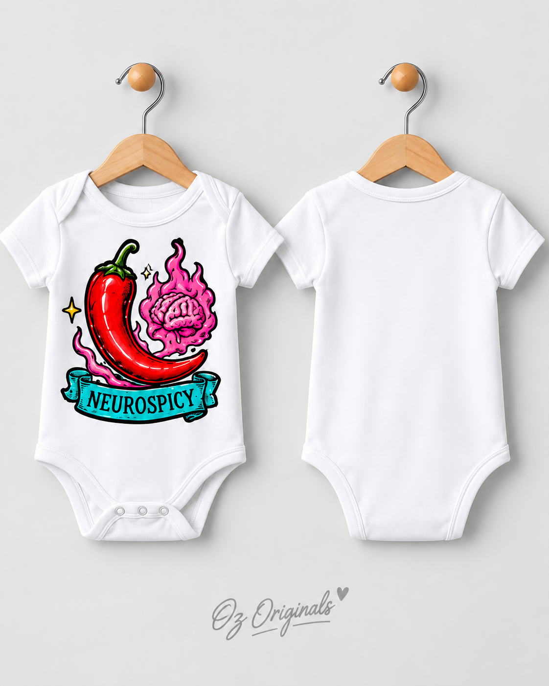 Neurospicy Baby Vest | Alternative Baby Clothes | Black or White