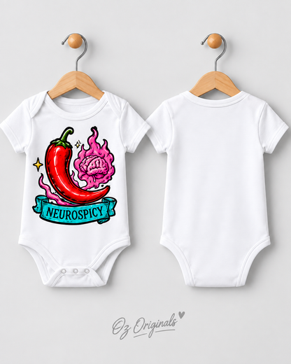 Neurospicy Baby Vest | Alternative Baby Clothes | Black or White