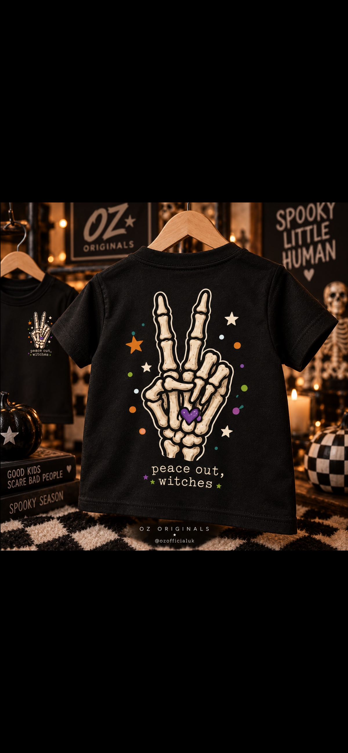 Peace Out, Witches Toddler Tee | Alternative Halloween Kids T-Shirt | October Oddities