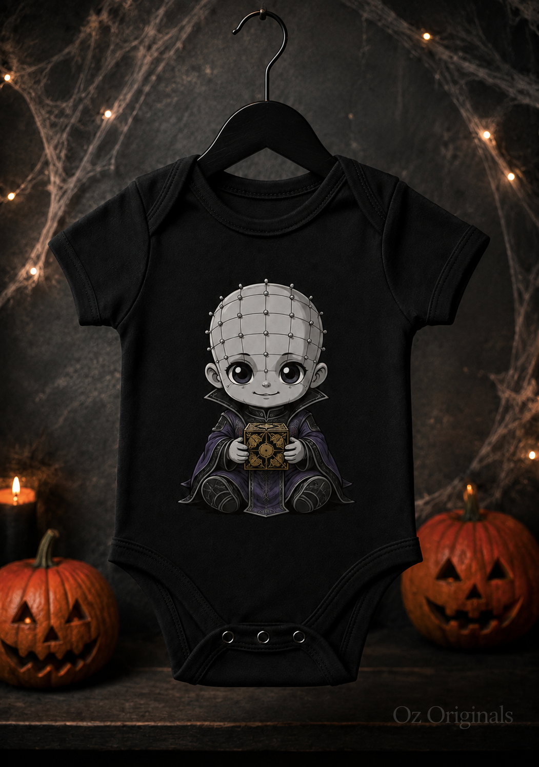 Little Horror Icons Black Baby Vest – Choose Your Character or Group