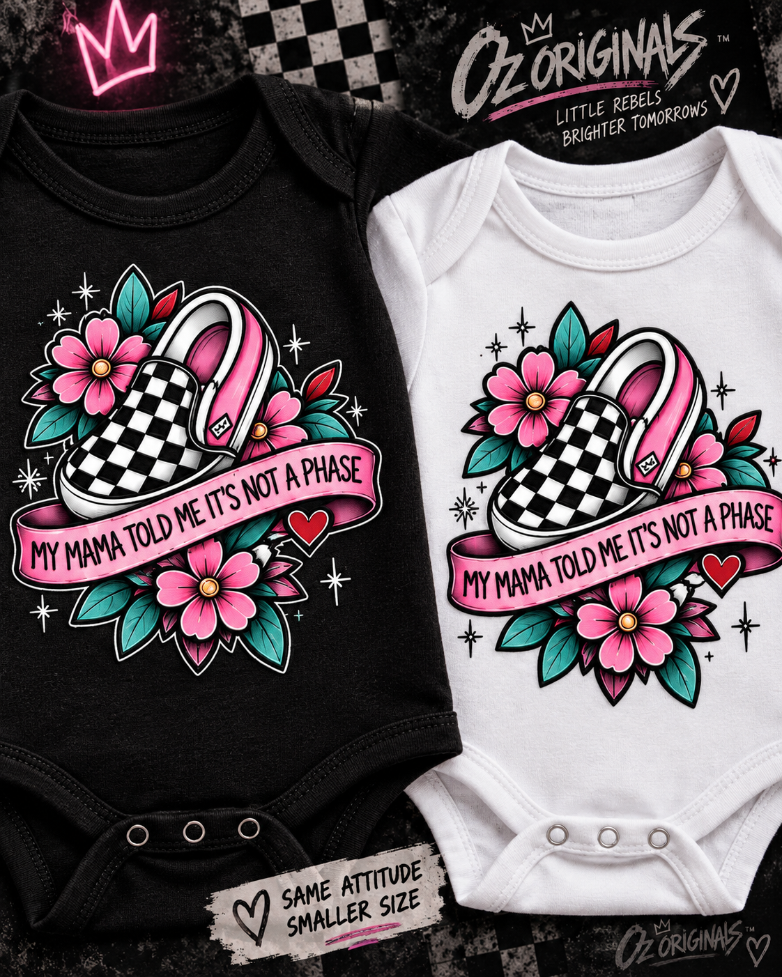 My Mama Told Me It’s Not a Phase Toddler T-Shirt | Alternative Kids Tee | Black or White
