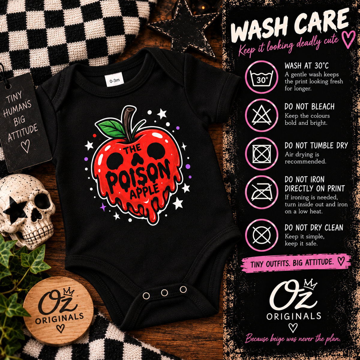 The Poison Apple Baby Vest & Toddler T-Shirt | Alternative Baby & Kids Clothing