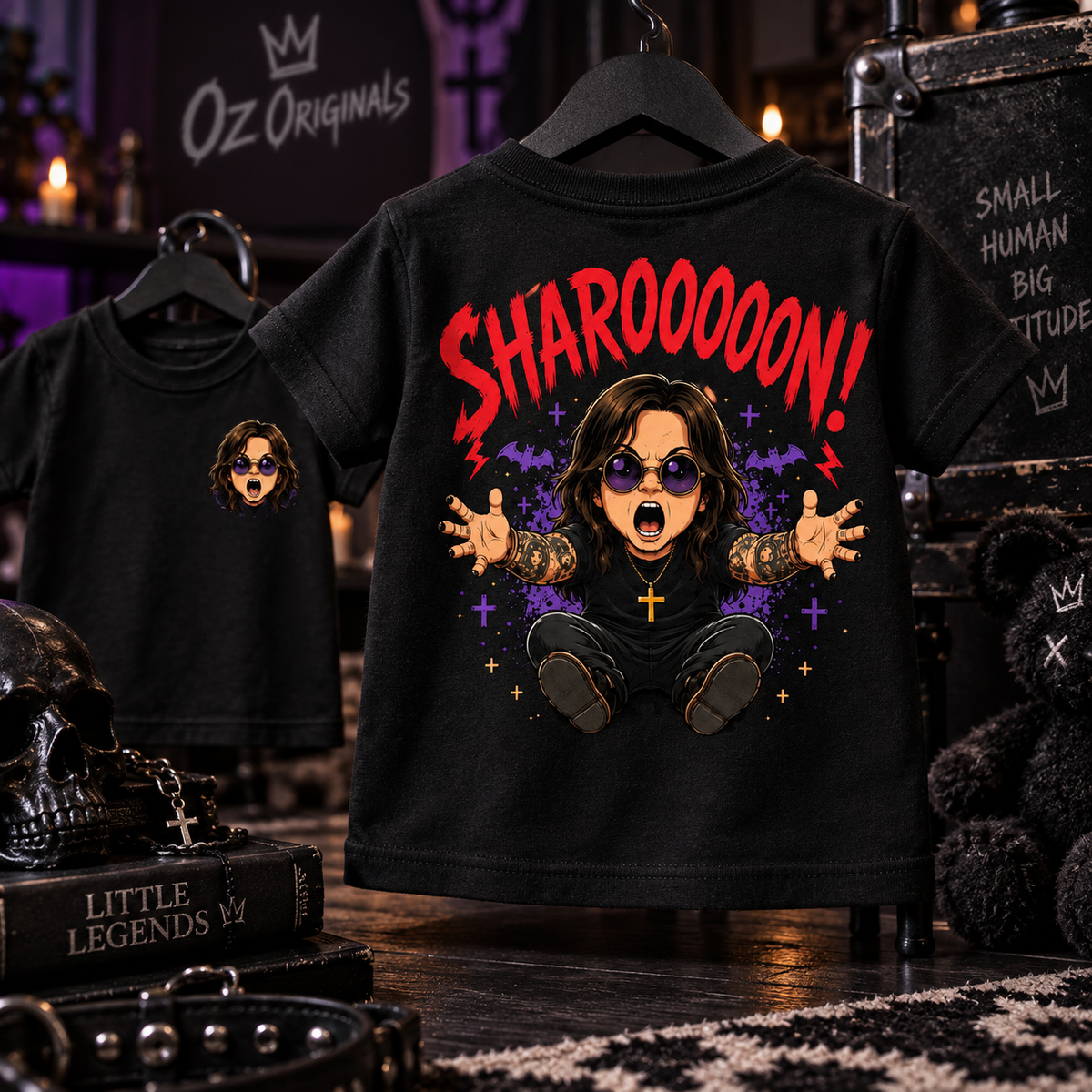 SHAROOOOON! Toddler Tee | Ozzy Osbourne-Inspired Alternative Kids T-Shirt