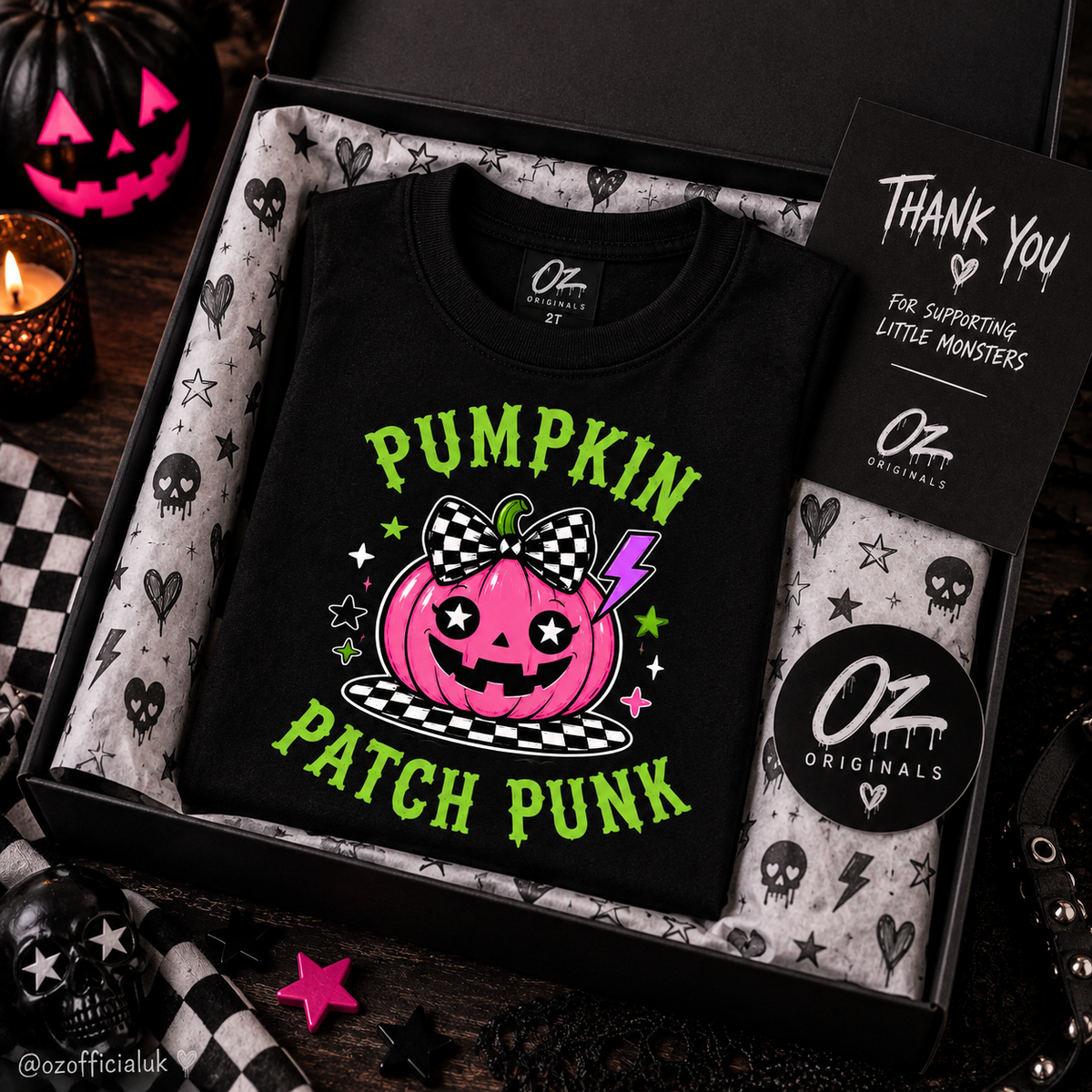 Pumpkin Patch Punk Toddler T-Shirt | Alternative Kids Halloween Tee | October Oddities 🎃