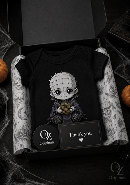 Little Horror Icons Black Baby Vest – Choose Your Character or Group