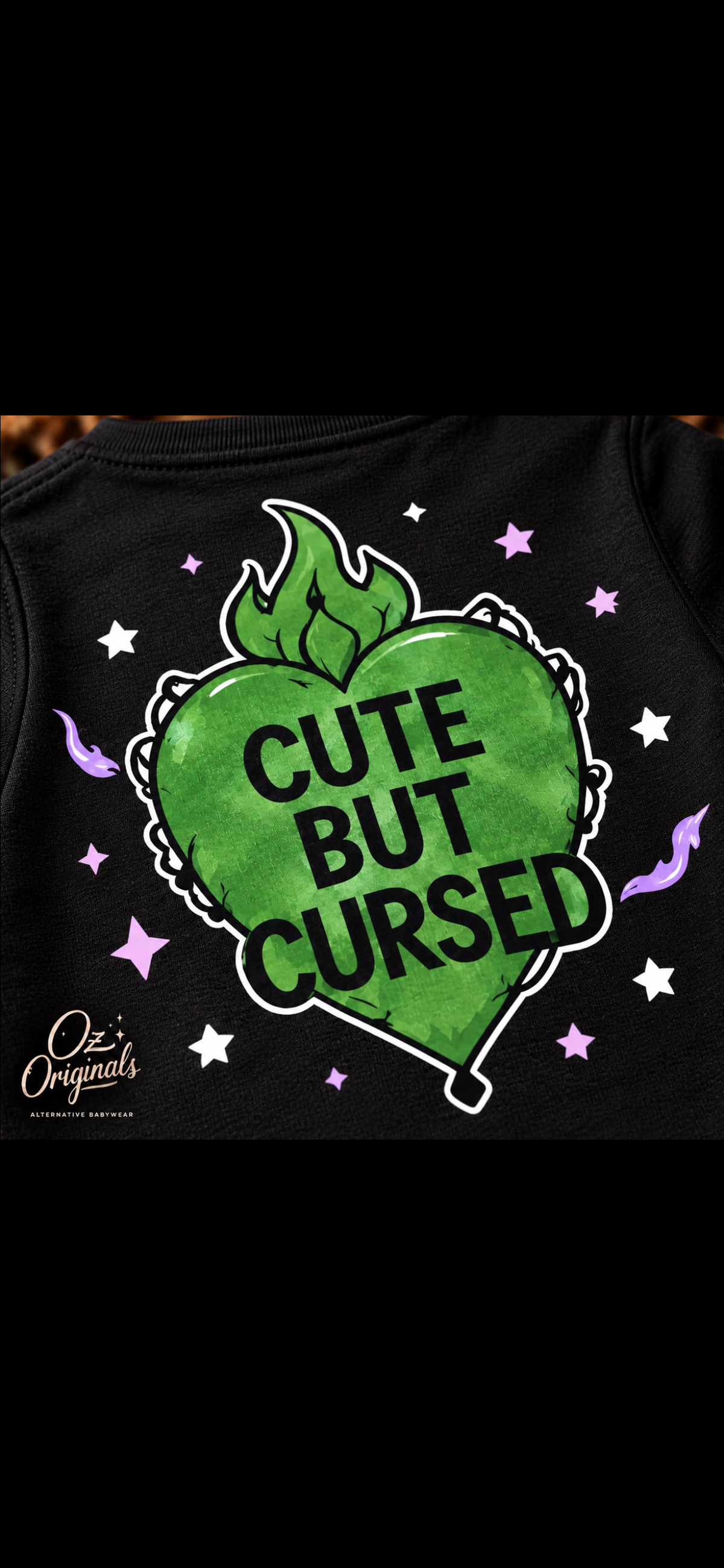 Cute But Cursed – Black Toddler T-Shirt | Ozzy Flash