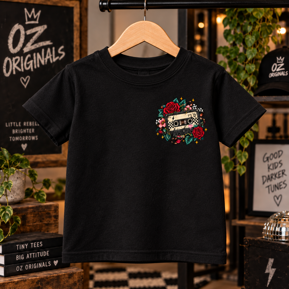 Sad Songs Society Toddler T-Shirt | Alternative Kids Tee | Cassette Mixtape Emo Punk Tee | Black or White