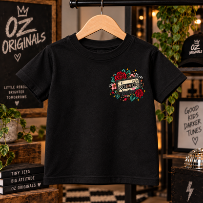 Sad Songs Society Toddler T-Shirt | Alternative Kids Tee | Cassette Mixtape Emo Punk Tee | Black or White