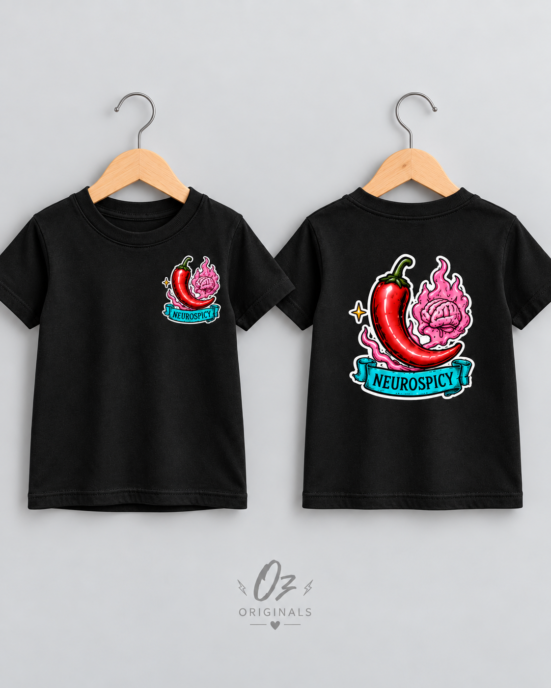 Neurospicy Toddler T-Shirt | Alternative Kids Tee | Black or White