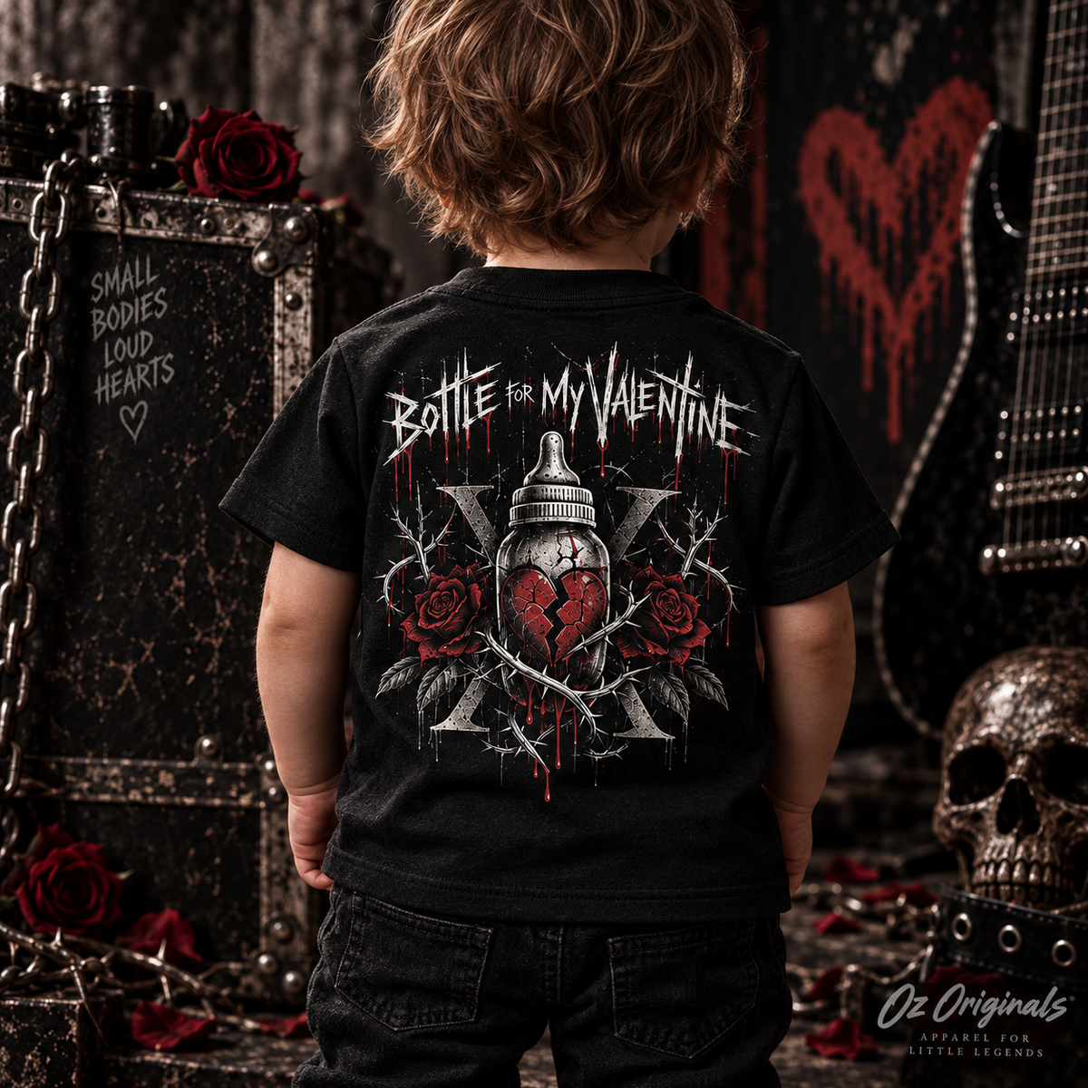 Bottle for My Valentine Toddler Tee | Bullet for My Valentine Inspired Kids Band T-Shirt | Alternative Rock Toddler Tee