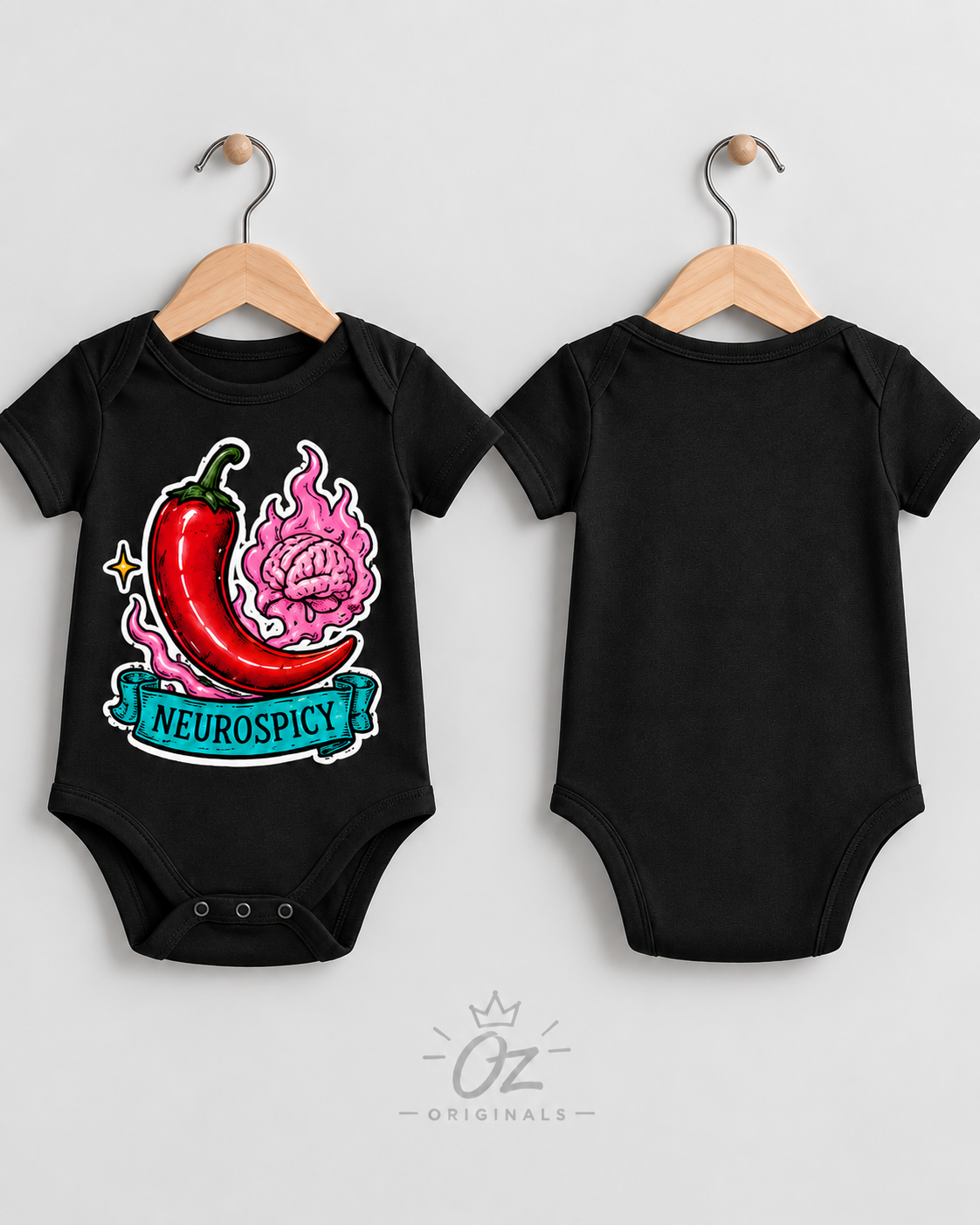 Neurospicy Baby Vest | Alternative Baby Clothes | Black or White
