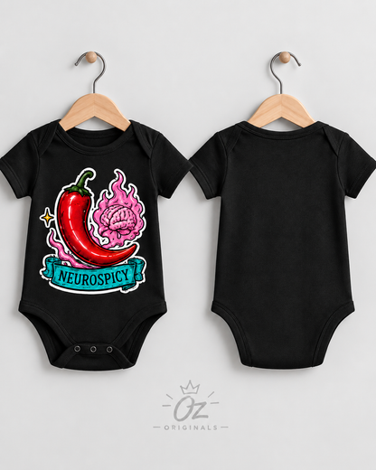 Neurospicy Baby Vest | Alternative Baby Clothes | Black or White