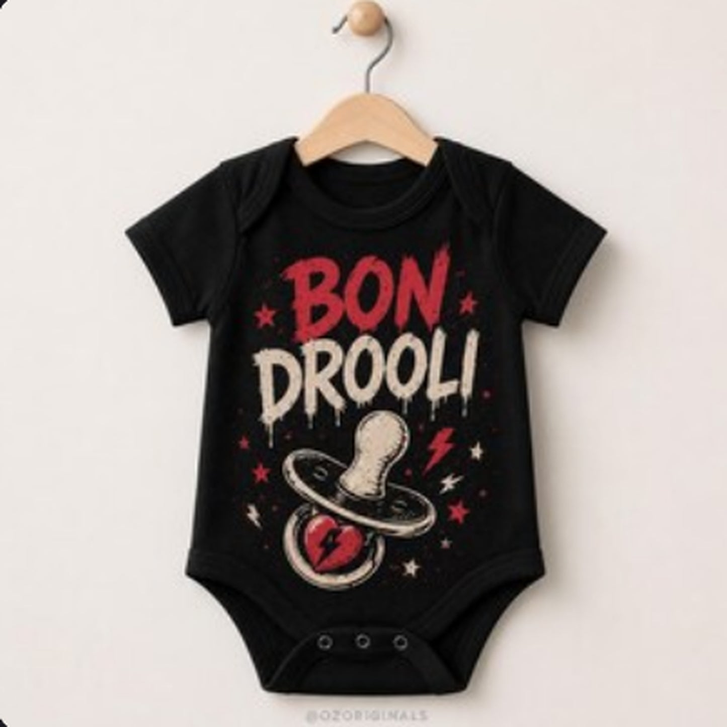 Bon Drooli Baby Vest | Bon Jovi Inspired Rock Baby Bodysuit | Alternative Baby Bands Outfit 🎸